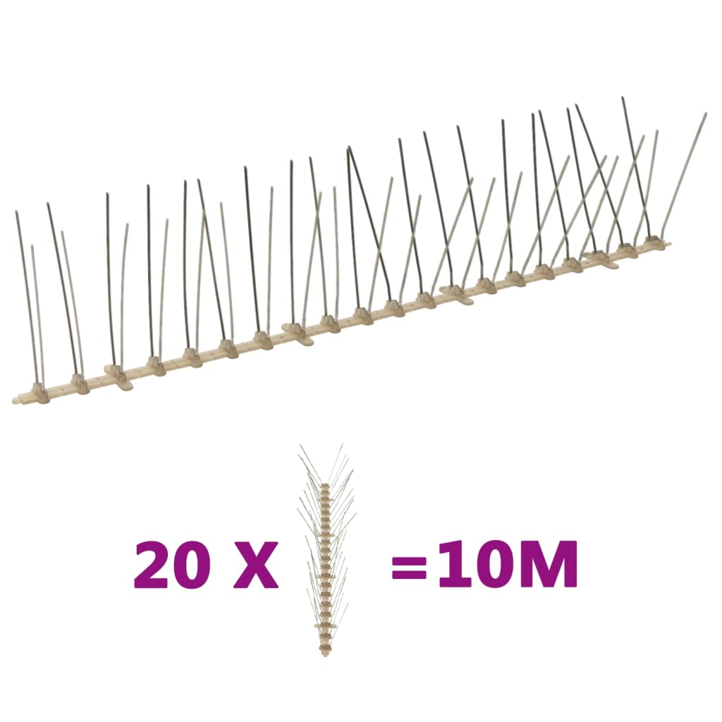 Set Dissuasori Per Uccelli E Piccioni 20 Pz 4 File 10 M