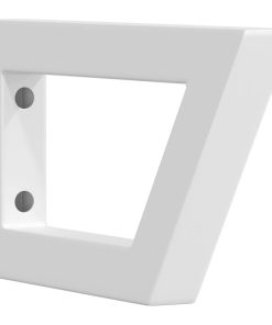 Reggimensole Per Lavabo 2 Pz Bianche Trapezio In Acciaio