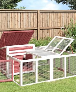 Conigliera Moka 144x123x67,5 Cm In Legno Massello Di Pino