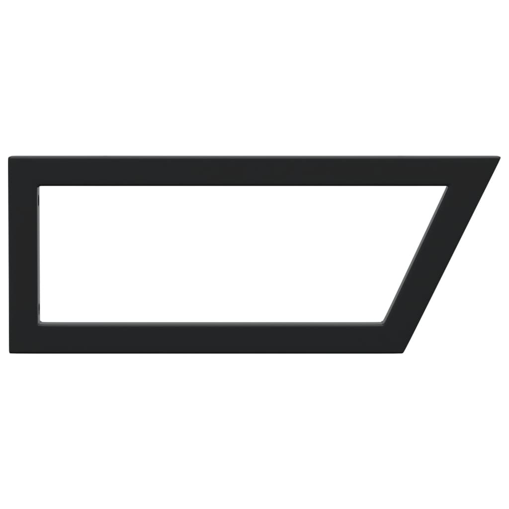 Reggimensole Per Lavabo 2 Pz Nere Trapezio In Acciaio - Image 6