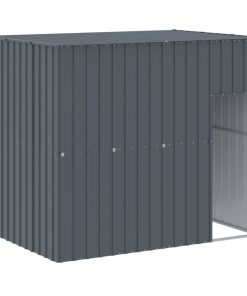 Casetta Cani Con Corsa Antracite 214x661x181 Cm Acciaio Zincato