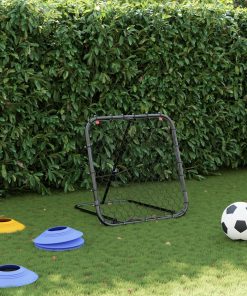 Rimbalzatore Da Calcio Regolabile Nera 84x73x60-80 Cm Acciaio