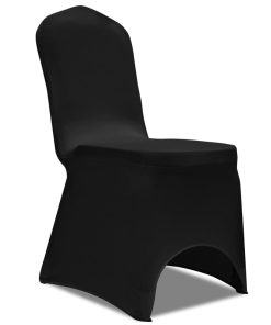100 Pz Fodere Per Sedie In Tessuto Elasticizzato Nero