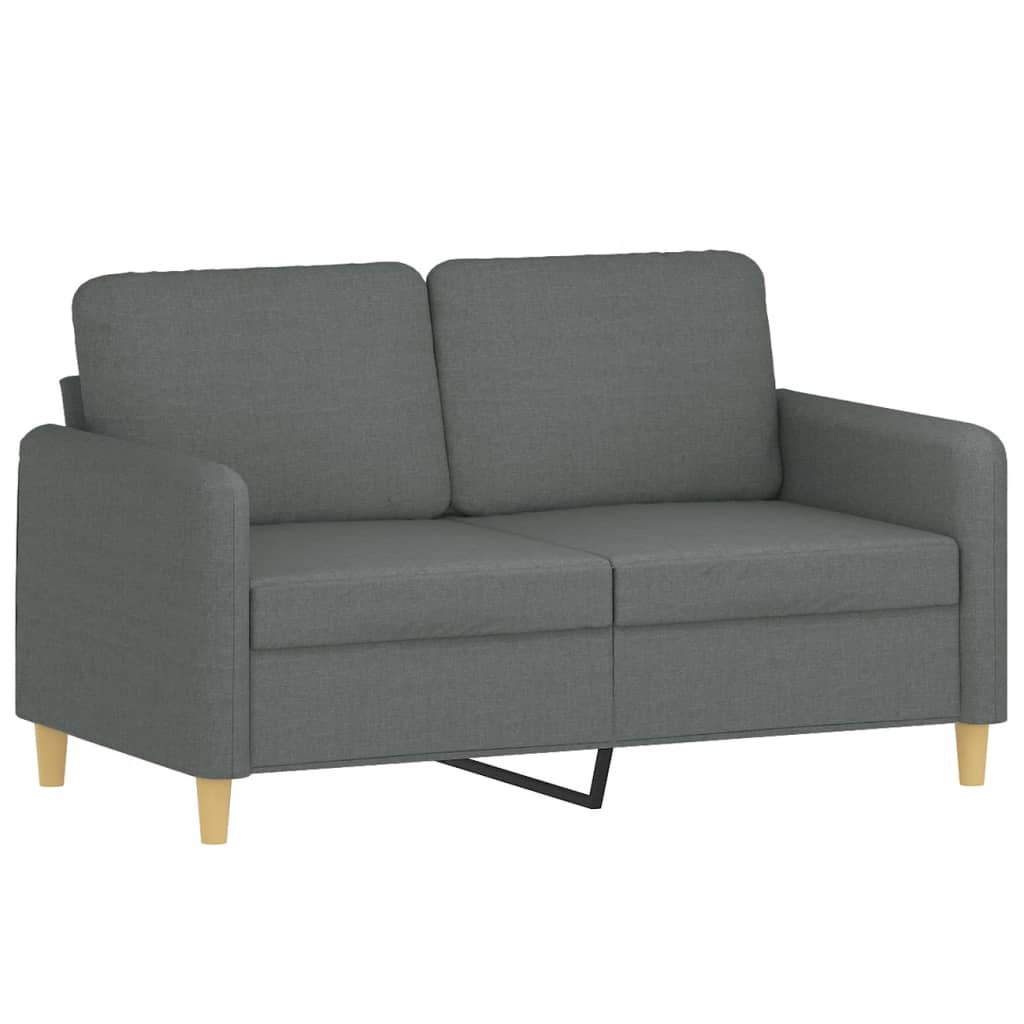 Set Di Divani 3 Pz Con Cuscini Grigio Scuro In Tessuto - Image 6