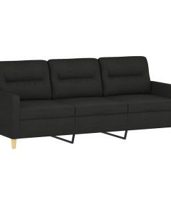 Set Di Divani 4 Pz Con Cuscini Nero In Tessuto