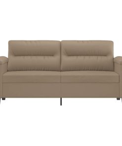 Divano A 2 Posti Cappuccino 140 Cm In Similpelle