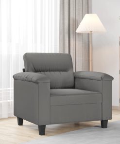 Poltrona Grigio Scuro 60 Cm In Tessuto Microfibra