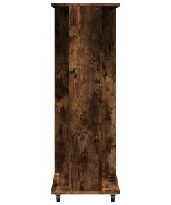 Armadio Con Ruote Rovere Fumo 102x38x110cm In Legno Multistrato