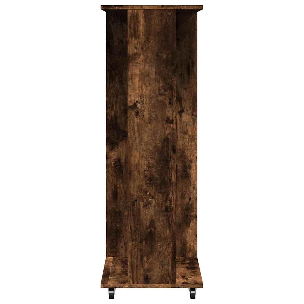 Armadio Con Ruote Rovere Fumo 102x38x110cm In Legno Multistrato