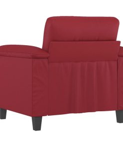 Poltrona Rosso Vino 60 Cm In Similpelle