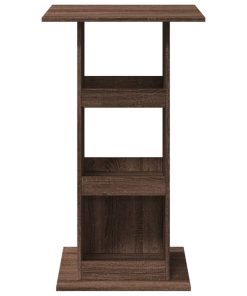 Tavolo Bar Portaoggetti Rovere Marrone 60x60x102 Cm Multistrato