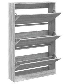Scarpiera Grigio Sonoma 80x21x125,5 Cm In Legno Multistrato