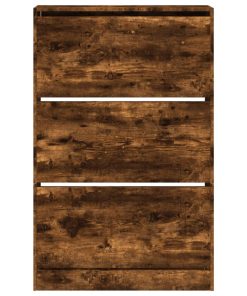 Scarpiera Rovere Fumo 80x21x125,5 Cm In Legno Multistrato