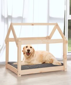 Cuccia Per Cani 81x60x70 Cm In Legno Massello Di Pino