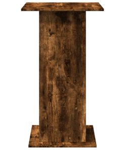 Tavolo Bar Portaoggetti Rovere Fumo 60x60x102 Cm Multistrato