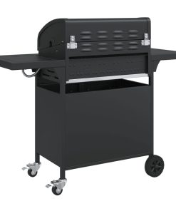 Griglia Barbecue A Gas Con 5 Bruciatori Nero In Acciaio