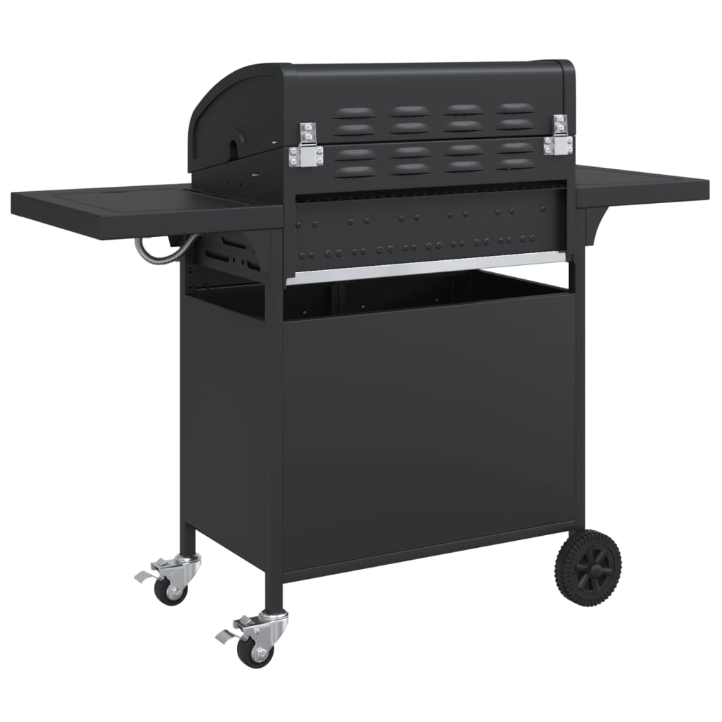 Griglia Barbecue A Gas Con 5 Bruciatori Nero In Acciaio