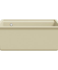 Lavello Da Cucina Con Foro Troppopieno Beige In Granito