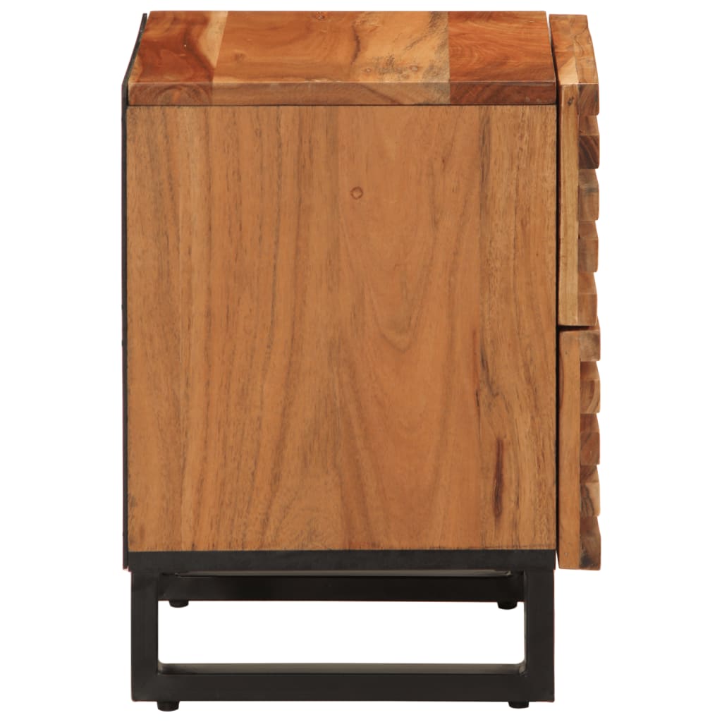 Comodino 40x34x46 Cm In Legno Massello Di Acacia - Image 6