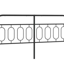 Testiera In Metallo Nero 183 cm