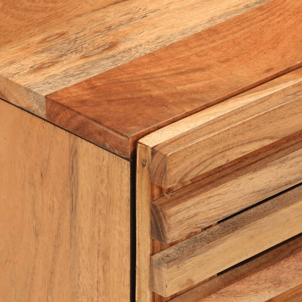 Comodino 40x34x46 Cm In Legno Massello Di Acacia - Image 4