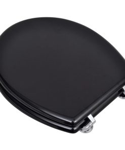 Tavolette Wc Con Coperchi 2 Pz In Mdf Nere