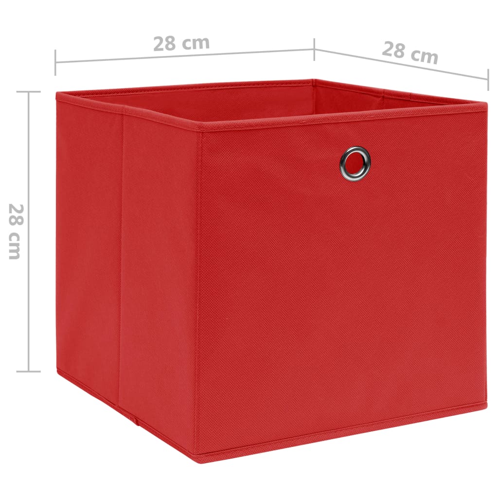 Contenitori 10 Pz In Tessuto Non Tessuto 28x28x28 Cm Rosso - Image 5