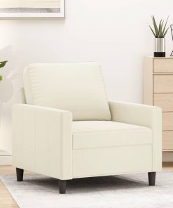 Poltrona Crema 60 Cm Velluto