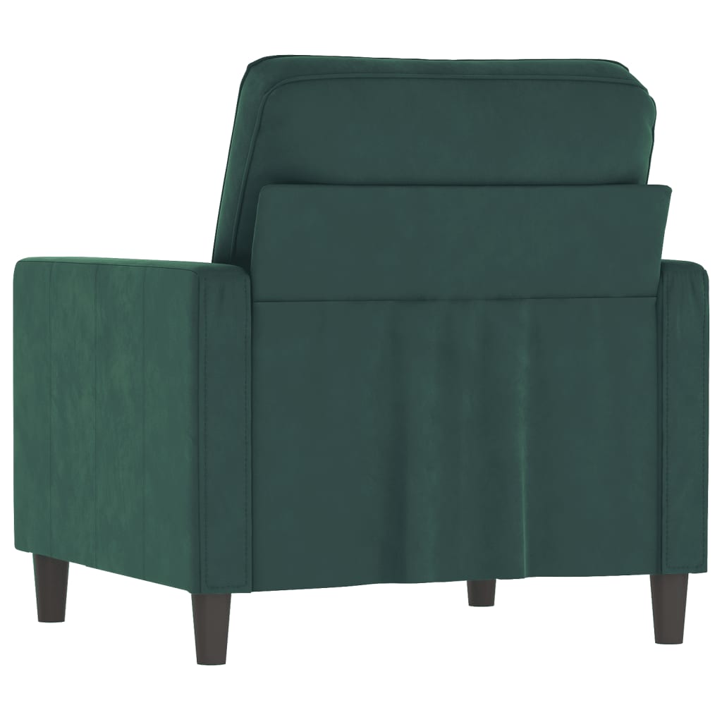 Poltrona Verde Scuro 60 Cm Velluto