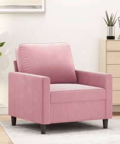 Poltrona Rosa 60 Cm Velluto