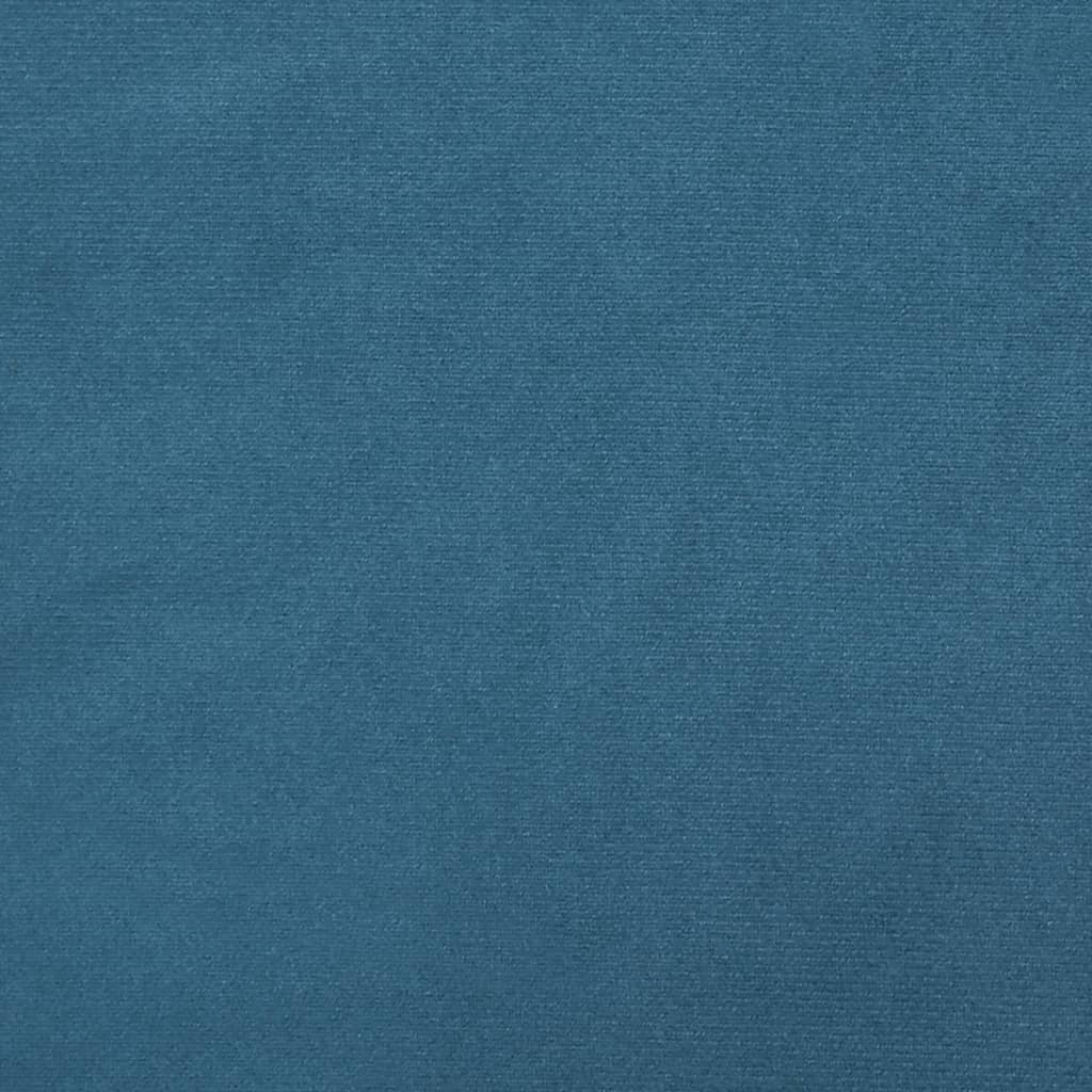 Set Di Divani 3 Pz Con Cuscini Blu In Velluto