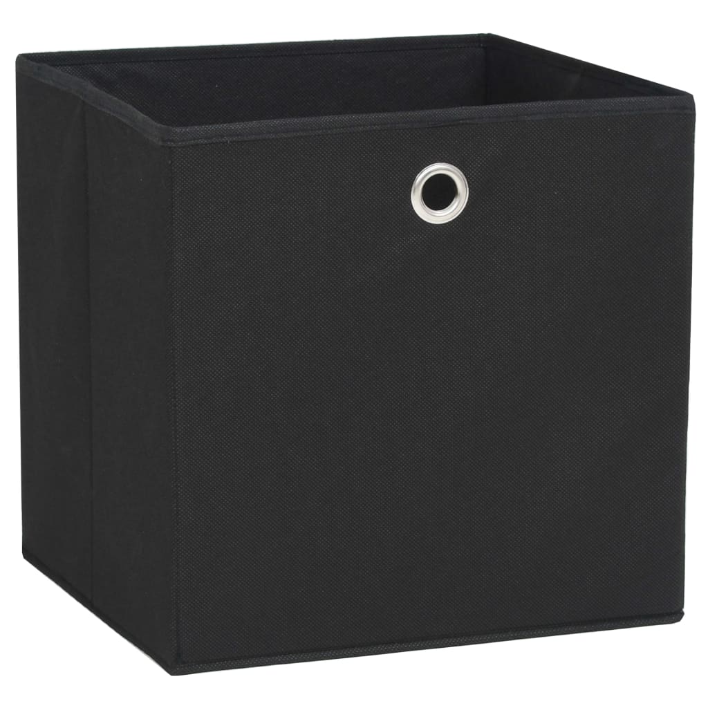 Contenitori 10 Pz In Tessuto Non Tessuto 28x28x28 Cm Nero