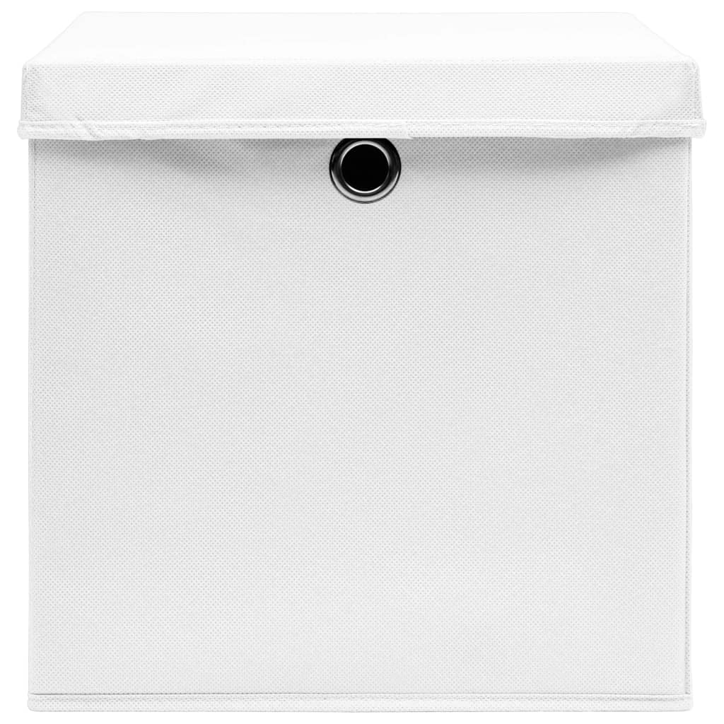Contenitori Con Coperchi 4 Pz 28x28x28 Cm Bianco - Image 2