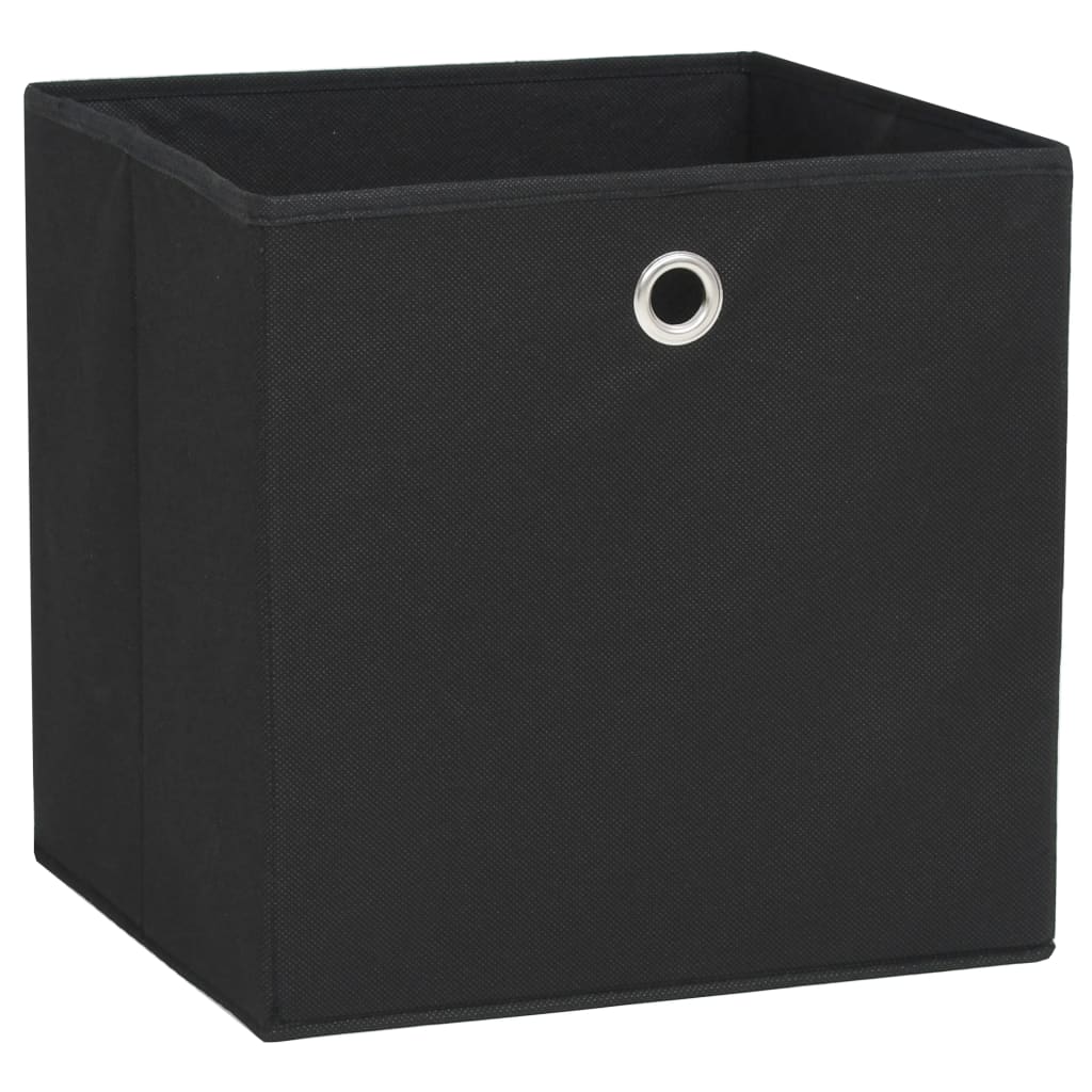 Contenitori 4 Pz In Tessuto Non Tessuto 28x28x28 Cm Nero - Image 6
