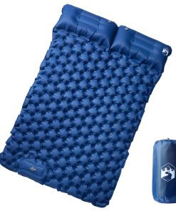 Materasso Campeggio Autogonfiabile Cuscini 2 Persone Blu Marino