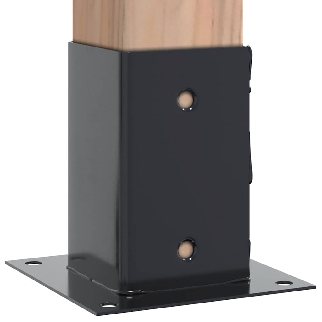 Basi Per Pali Quadrati 4 Pz 91x91 Mm Acciaio Verniciato Polvere - Image 2