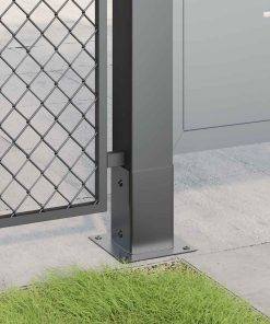 Basi Per Pali Quadrati 4 Pz 91x91 Mm Acciaio Verniciato Polvere