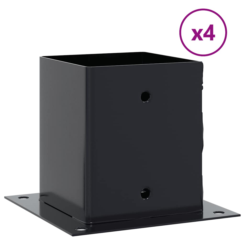 Basi Per Pali Quadrati 4pz 121x121mm Acciaio Verniciato Polvere - Image 3