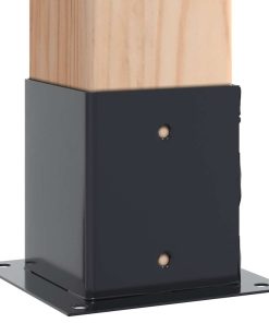 Basi Per Pali Quadrati 4pz 121x121mm Acciaio Verniciato Polvere