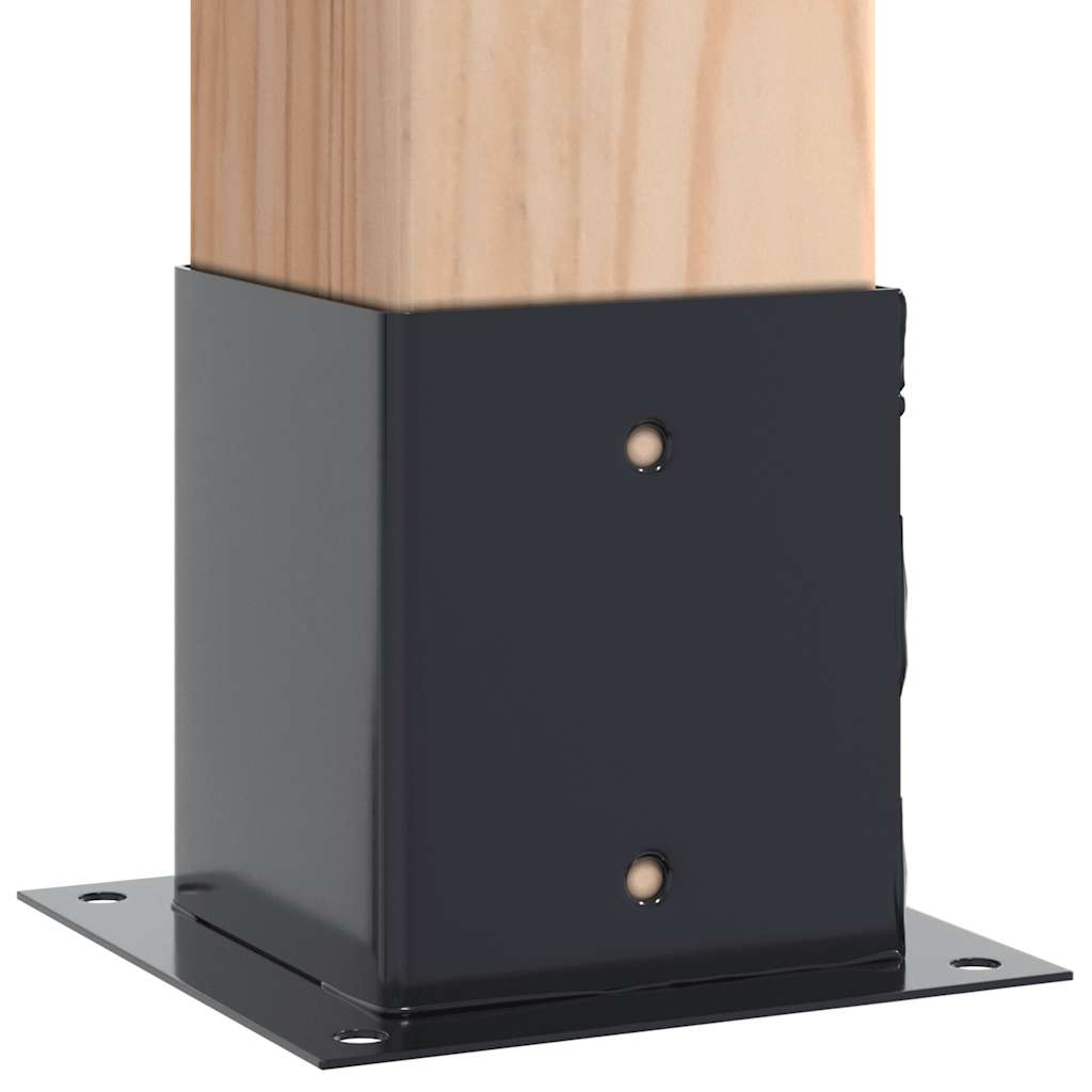 Basi Per Pali Quadrati 4pz 121x121mm Acciaio Verniciato Polvere