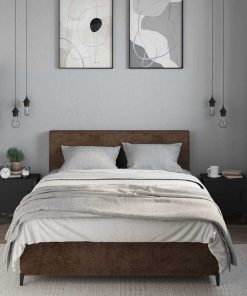Comodini Neri 2 Pz 40x30x40 Cm In Legno Multistrato