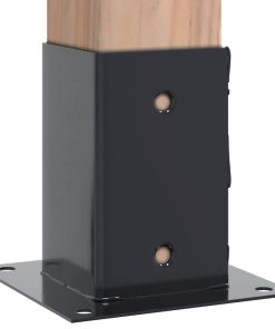 Basi Per Pali Quadrati 4 Pz 81x81 Mm Acciaio Verniciato Polvere