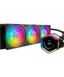 Cooler Master Dissipatore A Liquido 3 Ventole Mobius 120 Argb Schermo Lcd Pers Da 2.1 Pollici