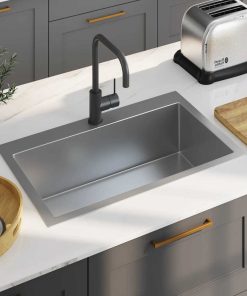 Lavello Da Cucina Lavorato A Mano In Acciaio Inox