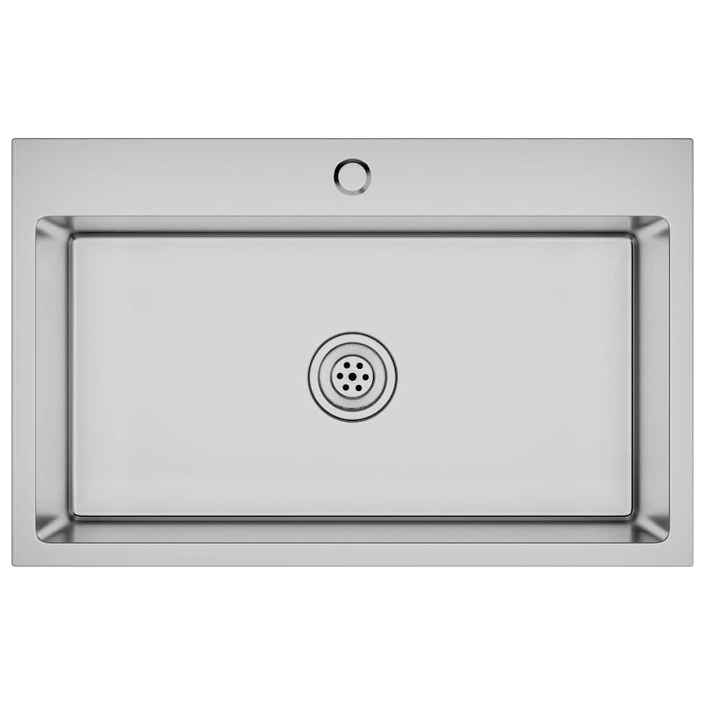 Lavello Da Cucina Lavorato A Mano In Acciaio Inox - Image 5