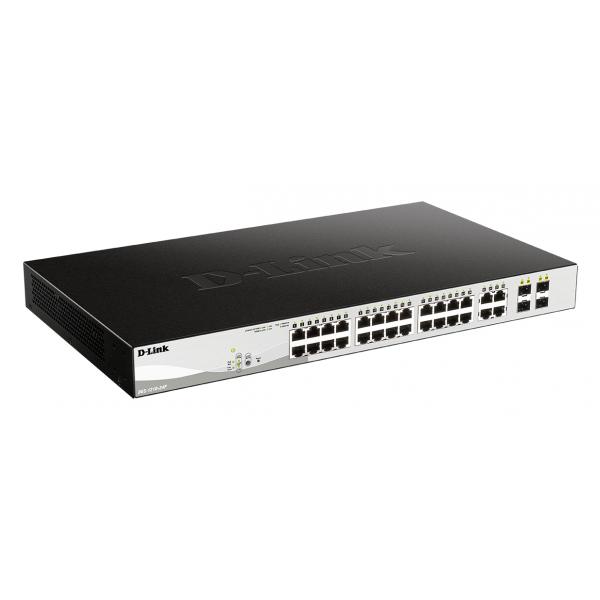 D-Link Switch 28 Porte Gigabit Di Cui 24 Poe + 4 Porte Sfp Smart Managed