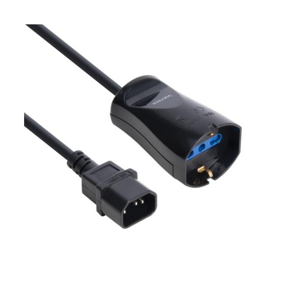 Vultech MU-Ups02 - Cavo Alimentazione Iec C14 Maschio - Bipasso Schuko