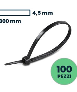 Cable Tie 4.5*300mm Black 100pcs/pack