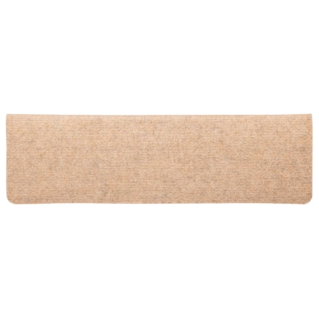 Tappetini Per Scale 5 Pz Marroni 65x21x4 Cm Tessuto Agugliato