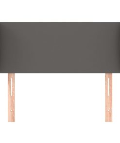 Testiera Ad Orecchio Grigia 83x23x78/88 Cm In Similpelle